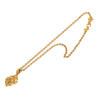 Chanel Gold Plated CC Arabesque Clover Pendant Necklace Secondhand