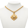 Chanel Gold Plated CC Arabesque Clover Pendant Necklace Secondhand