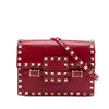Valentino Calfskin Rockstud Buckled Flap Crossbody Secondhand