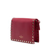 Valentino Calfskin Rockstud Buckled Flap Crossbody Secondhand