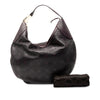 Gucci Embossed Leather Horsebit Glam Hobo Secondhand