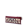 Burberry Patent and Supernova Check Coated Canvas Studded Wristlet Clutch Secondhand