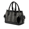 Burberry Leather Trimmed Wool Cargo Handbag Secondhand