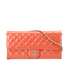 Chanel CC Quilted Patent Brilliant East West Wallet On Chain Secondhand