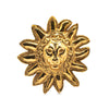 Chanel Gold Plated Sunburst Brooch Secondhand