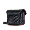 Saint Laurent Micro Matelasse Leather Loulou AirPods Case with Chain Secondhand