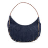 Secondhand Burberry House Check Trimmed Denim Shoulder Bag
