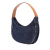 Secondhand Burberry House Check Trimmed Denim Shoulder Bag