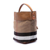 Burberry Medium Mega Check Canvas and Grained Calfskin Ashby Tassel Bucket Bag Secondhand
