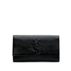 Yves Saint Laurent Large Textured Patent Monogram Belle De Jour Clutch Secondhand