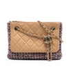 Chanel Quilted Lambskin and Tweed Double Case with Chain Secondhand