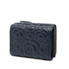 Chanel CC Embossed Goatskin Camellia Trifold Compact Wallet Secondhand