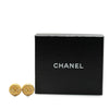 Chanel Gold Plated CC Round Clip On Earrings Secondhand