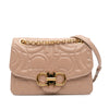 Ferragamo Quilted Leather Gancini Flap Shoulder Bag Secondhand