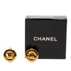 Chanel CC Gold Plated Round Clip on Earrings Secondhand