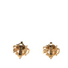 Dior Gold Plated Logo Clip On Earrings Secondhand