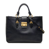 Miu Miu Goatskin Madras Satchel Secondhand