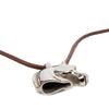 Hermès Palladium Plated Horse Head Pendant Necklace Secondhand