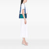 Prada Small Bicolor Canvas Canapa Logo Satchel Secondhand