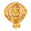 Chanel Gold Plated CC Round Clip On Earrings Secondhand