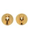 Secondhand Chanel Gold Plated CC Resin Round Clip On Earrings