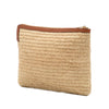 Celine Raffia Cuir Triomphe Zip Pouch Secondhand