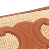 Celine Raffia Cuir Triomphe Zip Pouch Secondhand