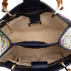 Gucci Small Canvas Flora Bamboo Shopper Satchel Secondhand