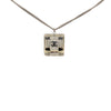 Chanel CC Plated Brass Acrylic Cube Pendant Necklace Secondhand