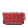 Dior Patent Cannage Lady Dior Wallet On Chain Secondhand