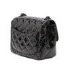 Secondhand Chanel Mini Square Classic Patent So Black Single Flap