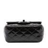 Secondhand Chanel Mini Square Classic Patent So Black Single Flap