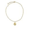 Dior Gold Plated Strass CD Logo Pendant Necklace Secondhand