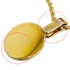 Dior Gold Plated Strass CD Logo Pendant Necklace Secondhand