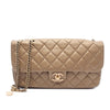 Secondhand Chanel Medium Quilted Metallic Lambskin CC Crown Flap