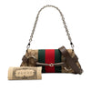 Gucci Small GG Canvas Horsebit Web Chain Satchel Secondhand