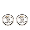 Chanel CC Brass Turnlock Round Clip On Earrings Secondhand