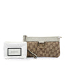 Gucci GG Canvas Abbey D Ring Wristlet Pouch Secondhand
