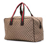 Gucci GG Canvas Web Travel Bag Secondhand