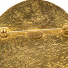 Chanel CC Gold Plated Round Brooch Secondhand