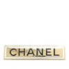 Chanel Gold Plated Logo Plate Brooch Secondhand