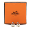 Hermès Palladium Plated and Enamel Cage D H Push Back Earrings Secondhand