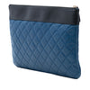 Chanel Medium Bicolor Quilted Sheepskin Mademoiselle O Case Clutch Secondhand