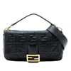 Fendi Large Zucca Embossed Leather Baguette Satchel Secondhand