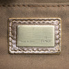 Fendi Zucchino Canvas and Metallic Leather Compilation Shoulder Bag Secondhand