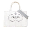 Prada Small Denim Canapa Logo Satchel Secondhand