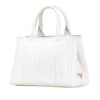 Prada Small Denim Canapa Logo Satchel Secondhand