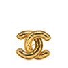 Secondhand Chanel Gold Plated CC Quilted Brooch