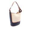 LOEWE Canvas and Leather Anagram Hobo Bag Secondhand