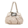 Fendi Floral Embroidered Canvas Mia Chain Tote Secondhand